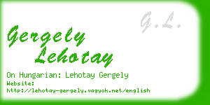 gergely lehotay business card